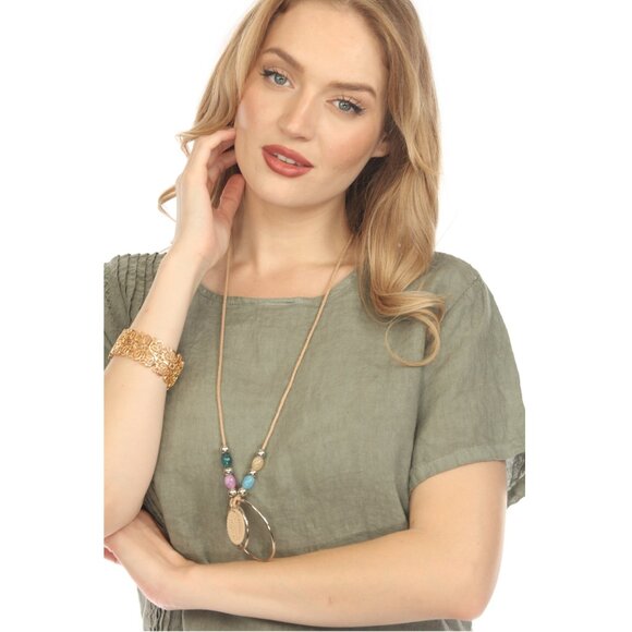 Olive Side treaded design plain top - Picture 2 of 7